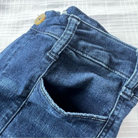 Y2K Altar’d State High Waist Wide Flare Bell Denim Dark Wash Boho Jeans Size 27 - Picture 5 of 11